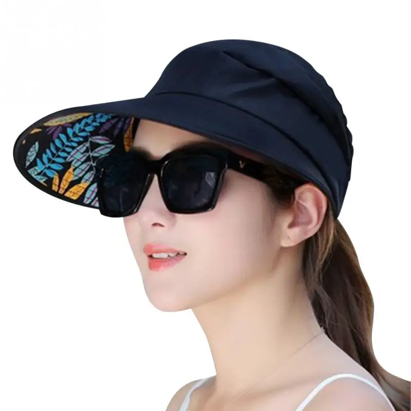 2018 New Retractable Visor Female Summer Sun Empty Top Hat Riding UV