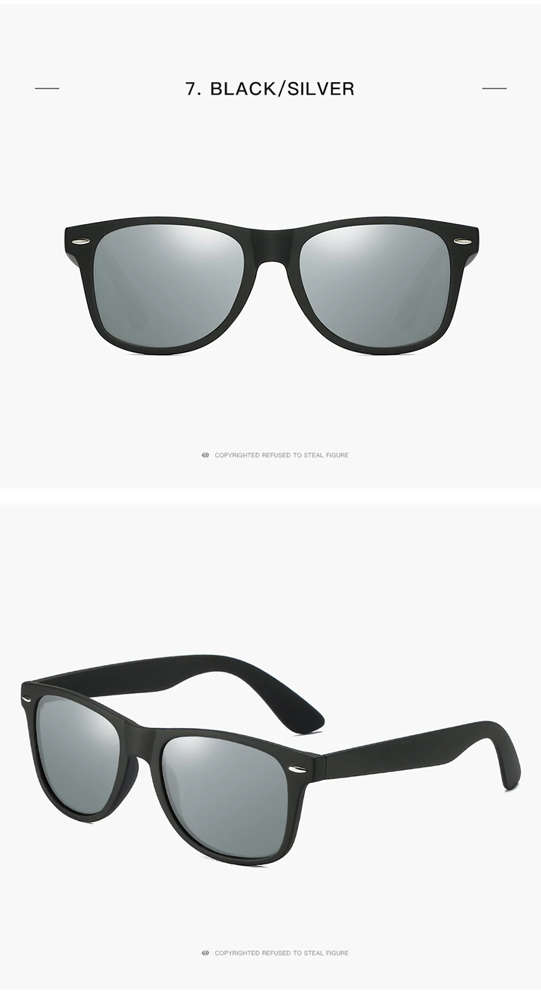 Новые модные солнцезащитные очки, женские поляризованные солнцезащитные очки, мужские очки для вождения, зеркальные очки, черная оправа, мужские солнцезащитные очки UV400
