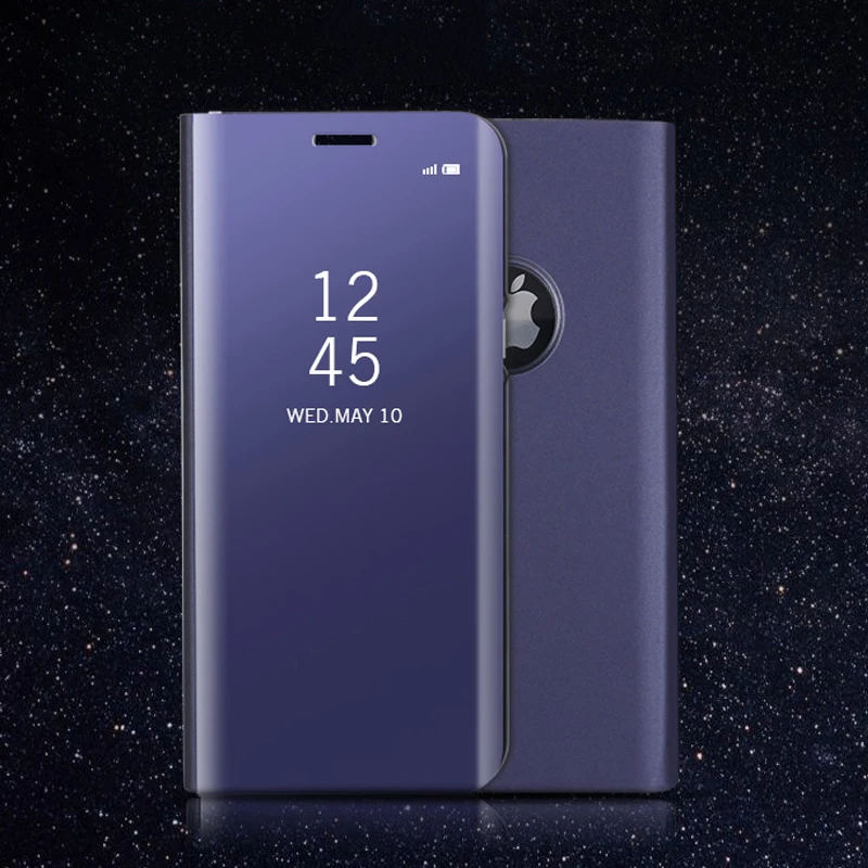 Умный кожаный зеркальный Чехол книжка с подставкой для Huawei Mate 8 9 10 Pro Lite P8 P9 P10 Plus 360