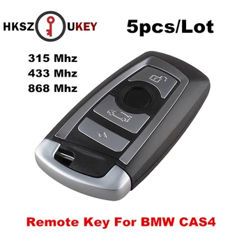

HKSZUKEY 5pcs Keyless 4 Buttons 315MHZ/433MHZ/868MHZ Smart Remote Key for BMW F CAS4 5 Series 7 Series Smart Key With PCF7945P
