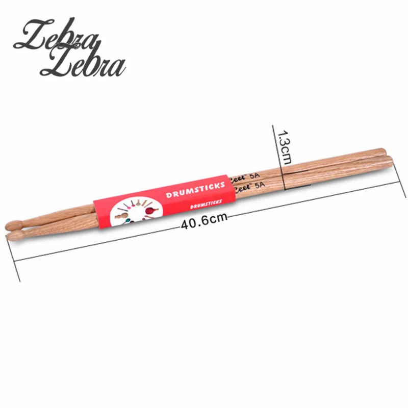 

Zebra 1 Pair 5A Oak Wood Light Weight Durable Drumsticks Stick For Drum Percussion Instruments Parts 5A Oak Drumsticks