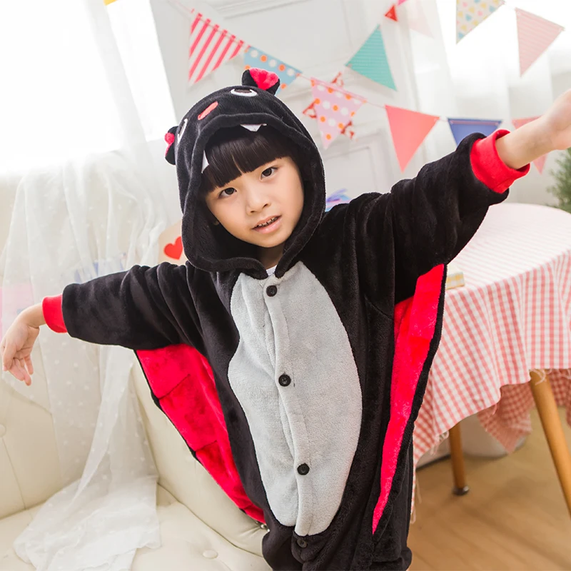 

New Children Flannel Costume Winter Fleece Pajamas Kids Bear Tiger Unicorn Pijama Pajamas Kids Pijama Unicornio for 4 6 8 10 12Y