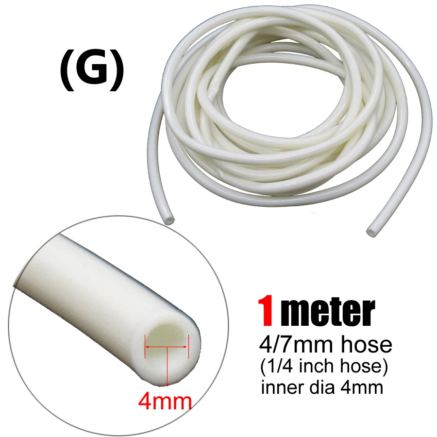 Muciakie 50 м-1 м Материал 4/7 мм ПВХ шланг трубки микро капельный трубопровод 1/4 ''петель растяжимый шланг для сада для орошения аксессуары - Цвет: G x 1 meter