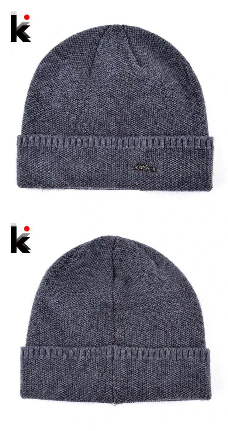 beanies masculino dupla camada manter quente tricô