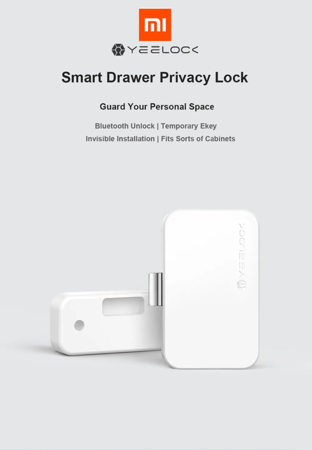 Xiaomi MIjia YeeLocK Умный Замок шкафа ящика без ключа Bluetooth приложение разблокировка Противоугонная детская Кусачка умный замок безопасности