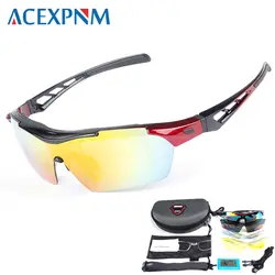 ACEXPNM поляризационные очки велосипедные солнцезащитные очки, очки для велоспорта для спортивных велосипедов велосипедные очки 5 линз UV400