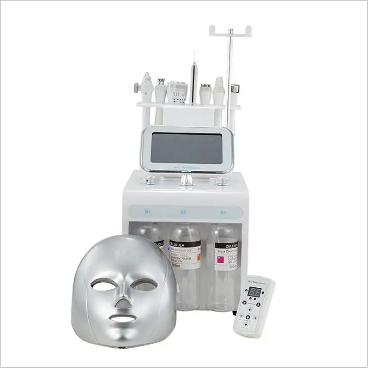 

2019 hot sale 8 in 1 hydrogen oxygen activated small bubbles facial cleaning and wrinkle remover machine