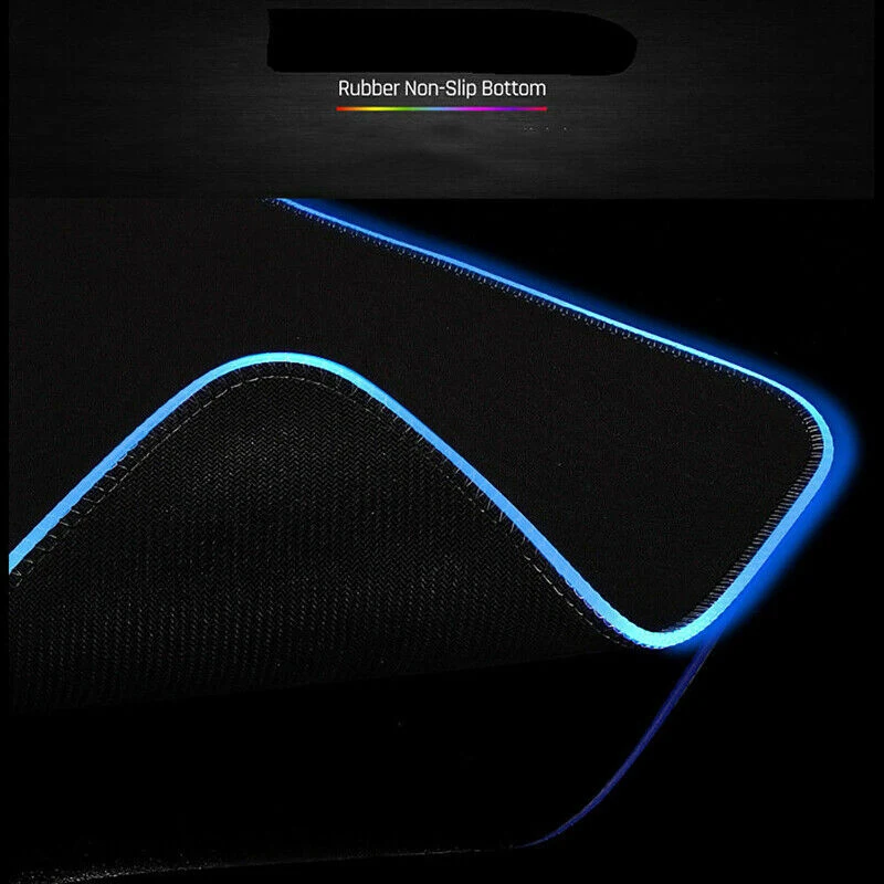 Led Mouse Pad Large gaming mouse pad RGB LED Lighting 7 Colorful Mousepad Mouse Mat computer lock edge Extended Keyboard For PC