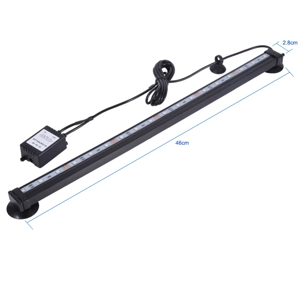 Аквариумный светодиодный светильник ing 46 см светильник для рыбы погружной воздушный пузырьковый светильник с дистанционным управлением EU/US plug
