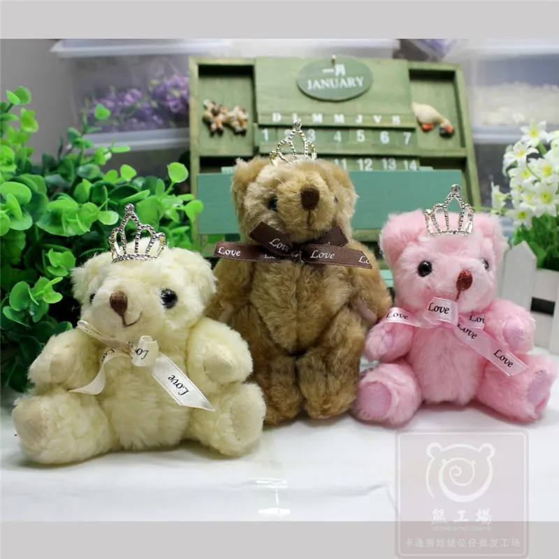 12 шт./лот см Love crown mini joint teddy bear свадебное украшение для автомобиля Вечеринка
