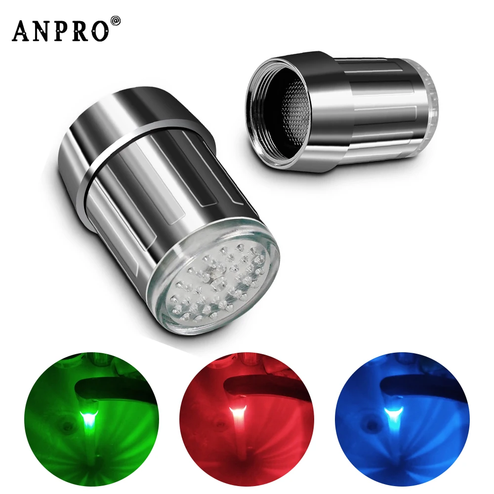 

Anpro LED Water Faucet Light RGB Color Temperature Faucet Led Water Tap Water Saving For Kitchen Bathroom Accessories