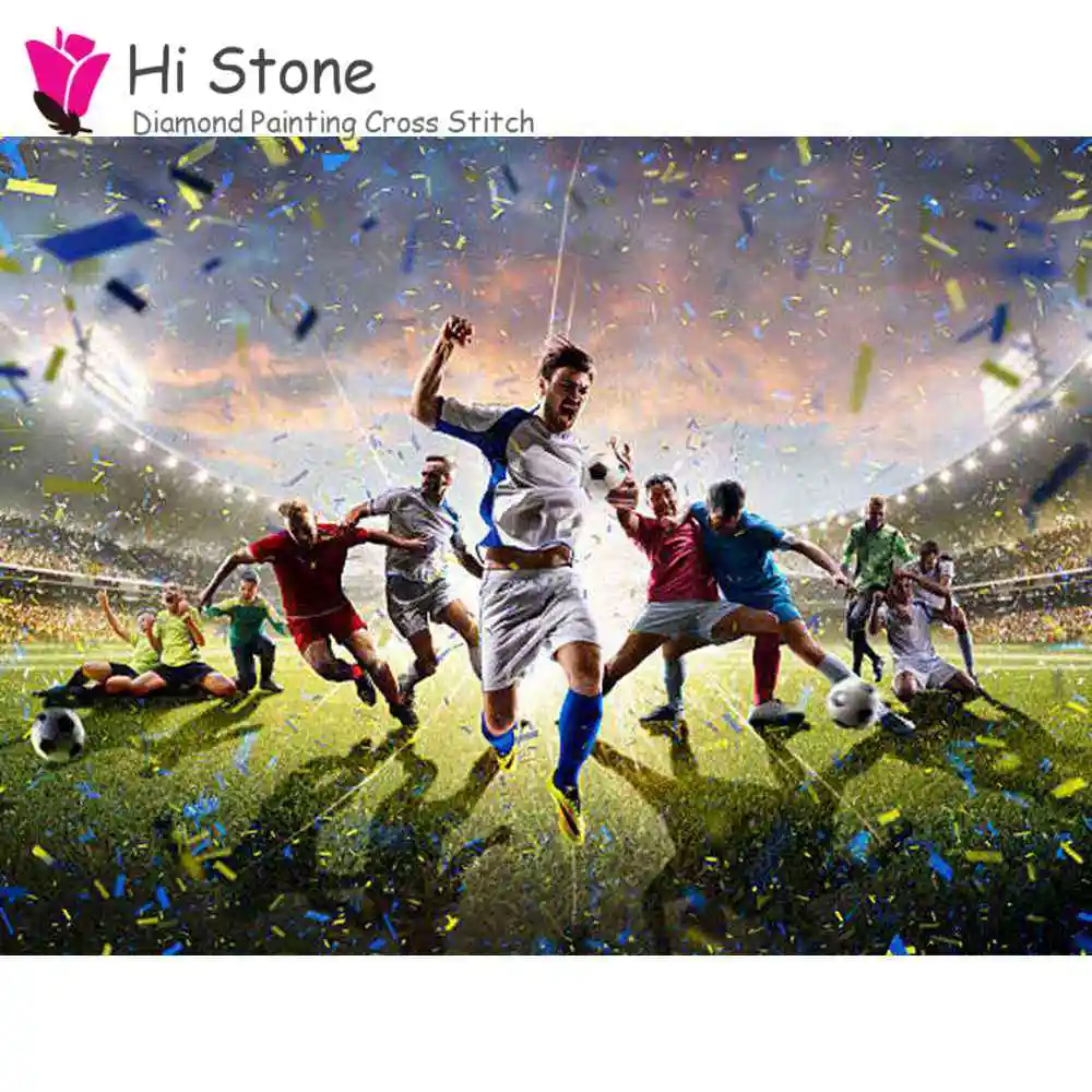 DIY Diamond Painting Cross Stitch football 2018 5D Full Square Diamond