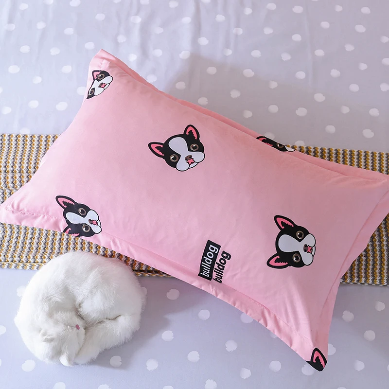 ParkShin, милый розовый комплект постельного белья с собачкой, двойное покрывало, пододеяльник, плоский лист, королева, король, Комплект постельного белья, декоративный домашний текстиль