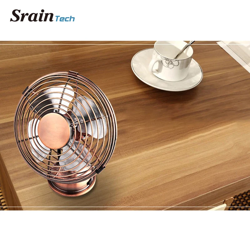 Sraintech USB Mini Table Fan Antique Fan Small Portable Table Fan with Switch Angle Adjustable Nordic Decorative Fan for Home Sraintech USB Mini Table Fan Antique Fan Small Portable Table Fan with Switch Angle Adjustable Nordic Decorative Fan for Home