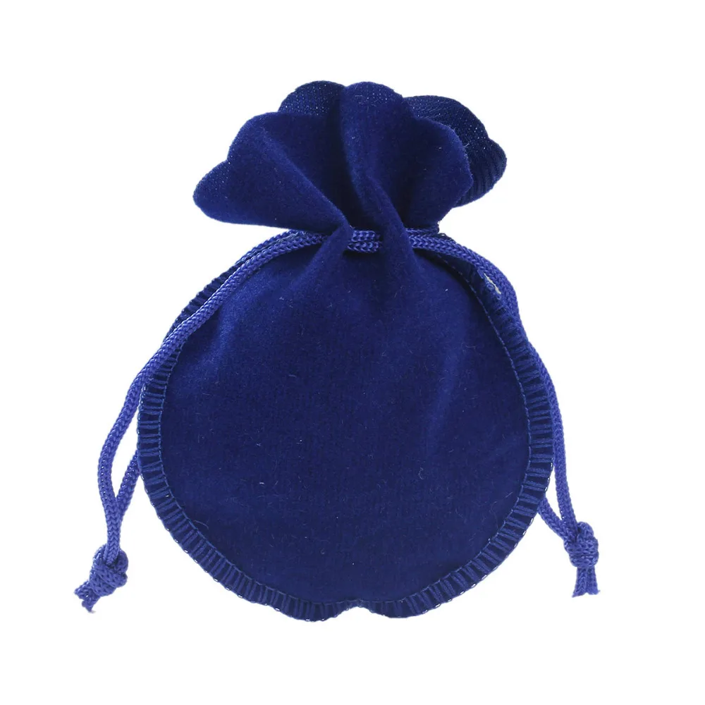 

Doreen Box hot- 20PCs Dark Blue Velvet Drawstring Pouches Jewelry Gift Bag with String 9x7.5cm(3-1/2"x3") (B18742)