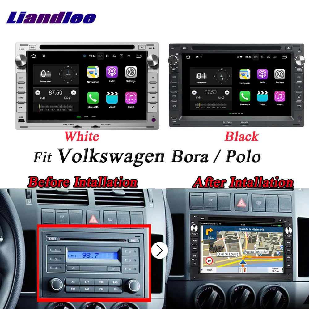 Best Liandlee Car Android System For Volkswagen Polo / Bora Radio CD DVD Player GPS Nav Navi Navigation BT TV HD Screen Multimedia 3