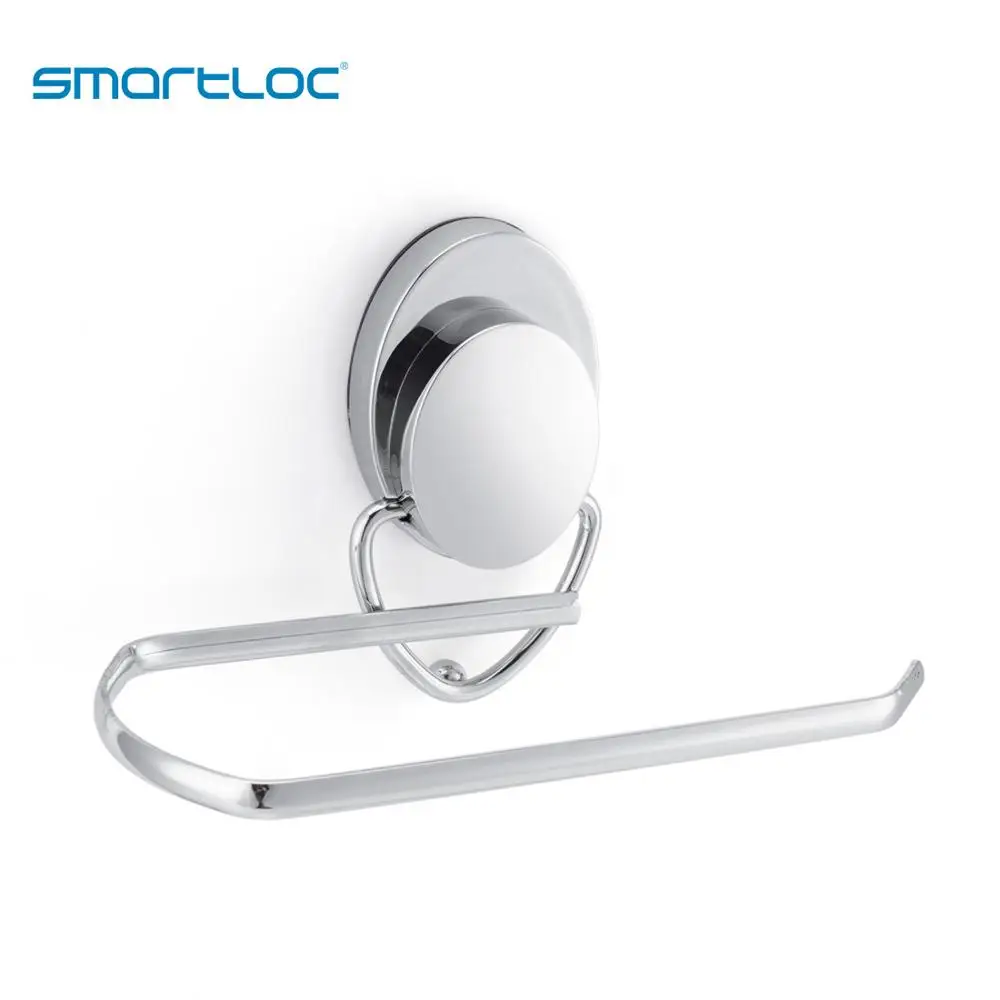 

smartloc Wall Mounted Chrome SucionToilet Paper Holder Roll Bathroom Shelf Tissue Storage Container Organizer WC Accessories