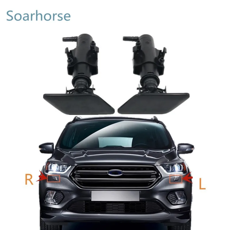 

For Ford Kuga Escape 2017 2018 2019 Car Headlight Washer spray Jet Nozzle Cylinder with Cover Cap