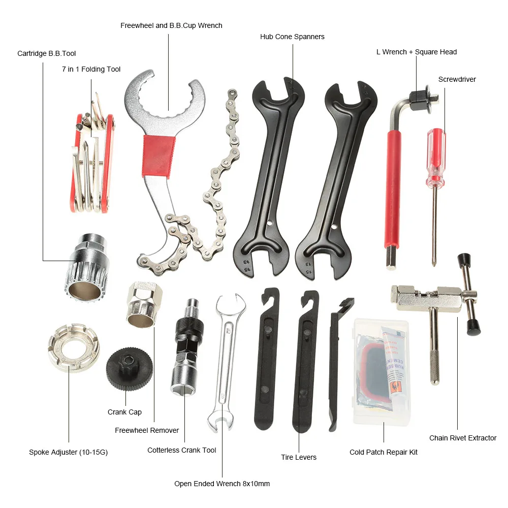 Lixada профессиональный универсальный домашний Открытый Мульти-функциональное назначение велосипед набор инструментов для ремонта комплект