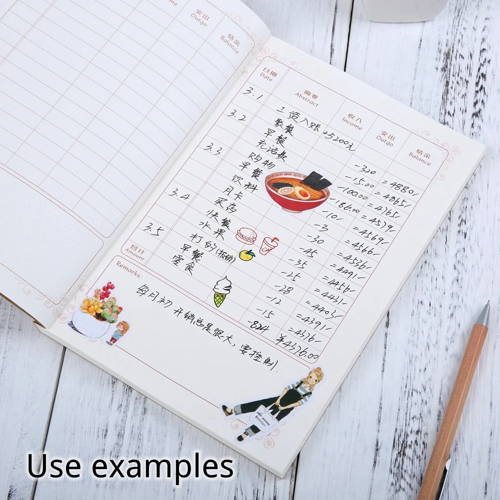 a5 cash book 72 sheets accounts recording kraft cover notebook diary