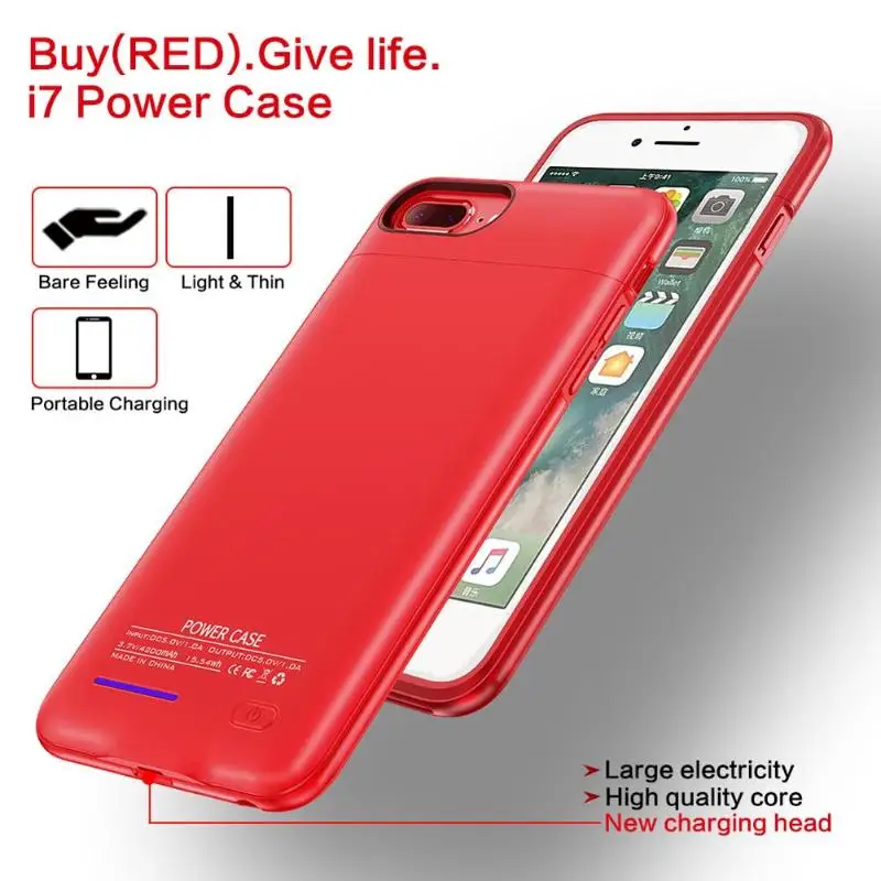 3000mAh External Battery Case Cover Charger Power Bank For iPhone 6 6s 7