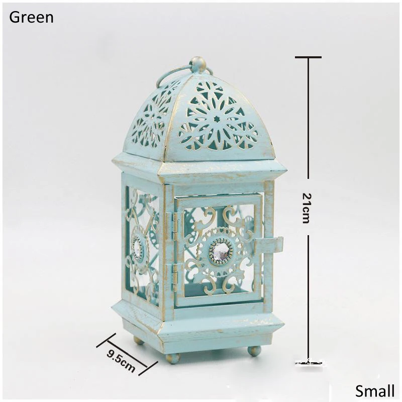 Moroccan Accents Lattice Antique Green Gold Acrylic Jeweled Home Decor Iron Candle Lantern Moroccan Accents Lattice Antique Green Gold Acrylic Jeweled Home Decor Iron Candle Lantern