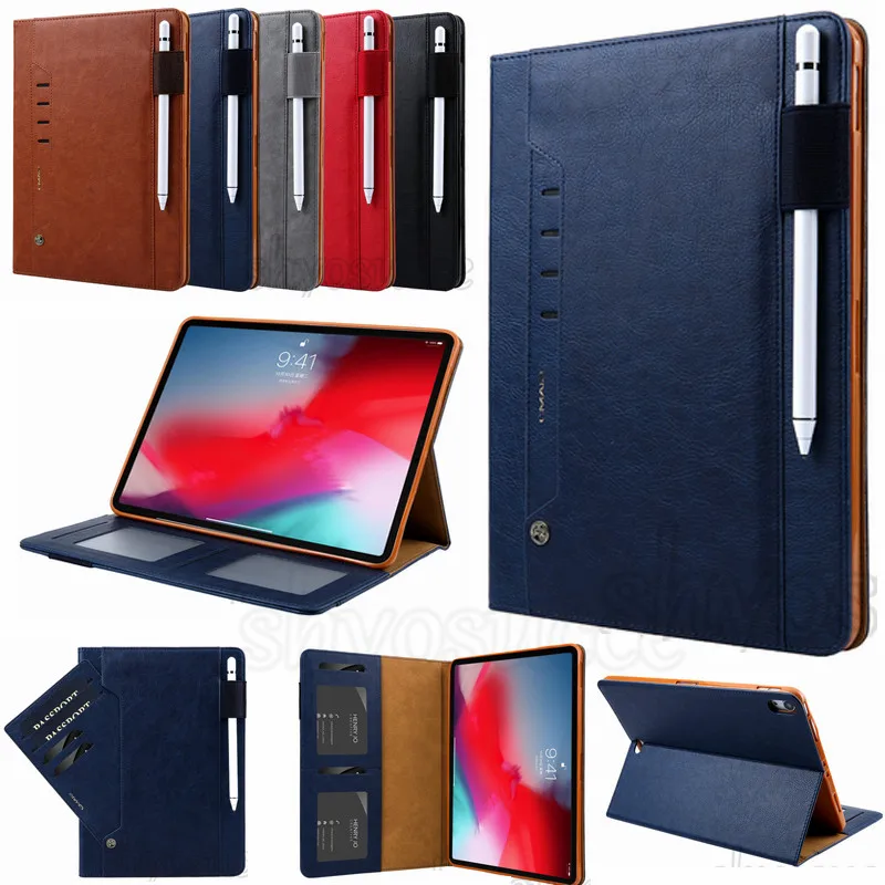 

For iPad Pro 11 inch 2018 Case,Premium PU Leather Folio Smart Cover Case with Auto Wake/Sleep and Document Pocke