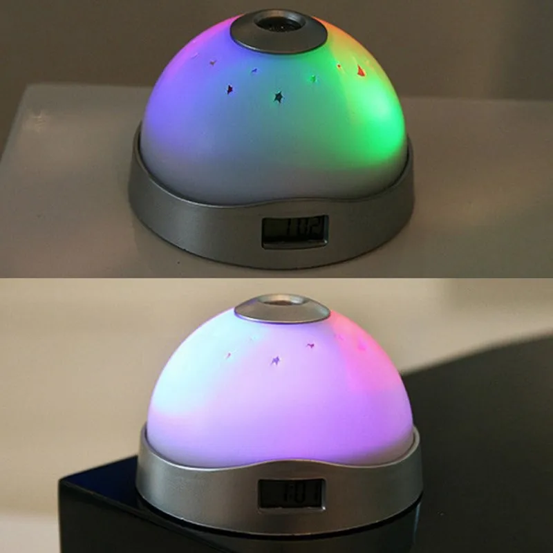 Цифровой магический Светодиодный проекционный Будильник Изменение цвета