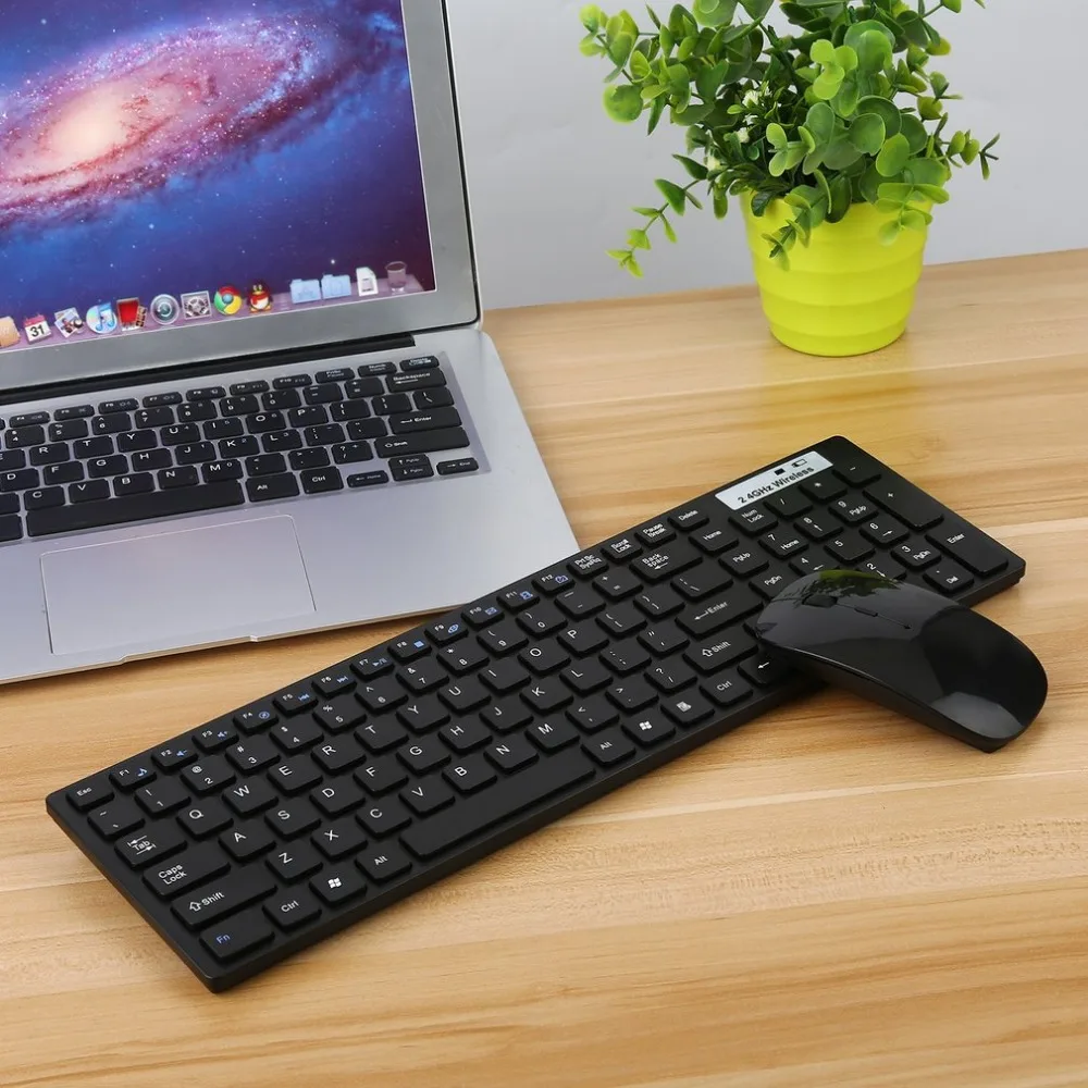 

PC Wireless keyboard + Mouse keypad film kit set for Desktop Laptop Exquisite Slim 1600 DPI Keyboard Mouse Set Hot Dropshipping