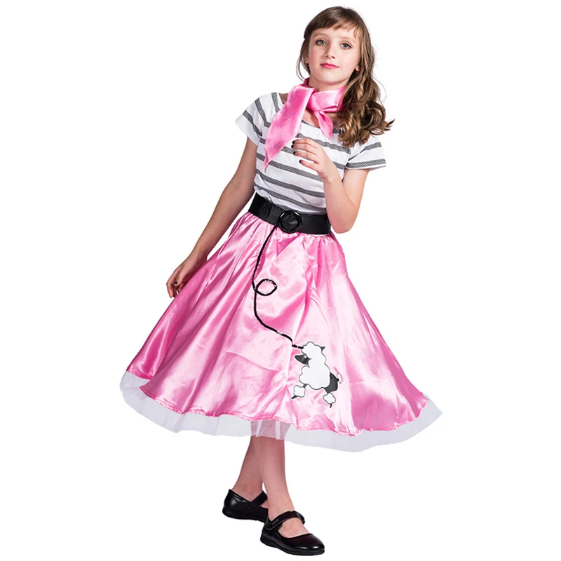 Dance Dress Costume Kids Cute Pink Little Dog Girls Princess Dress