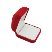 20 шт./лот 5,5x5x2,8 см красные бархатные украшения коробка Подарочное кольцо/коробка для упаковки серьги Дисплей подарочная коробка