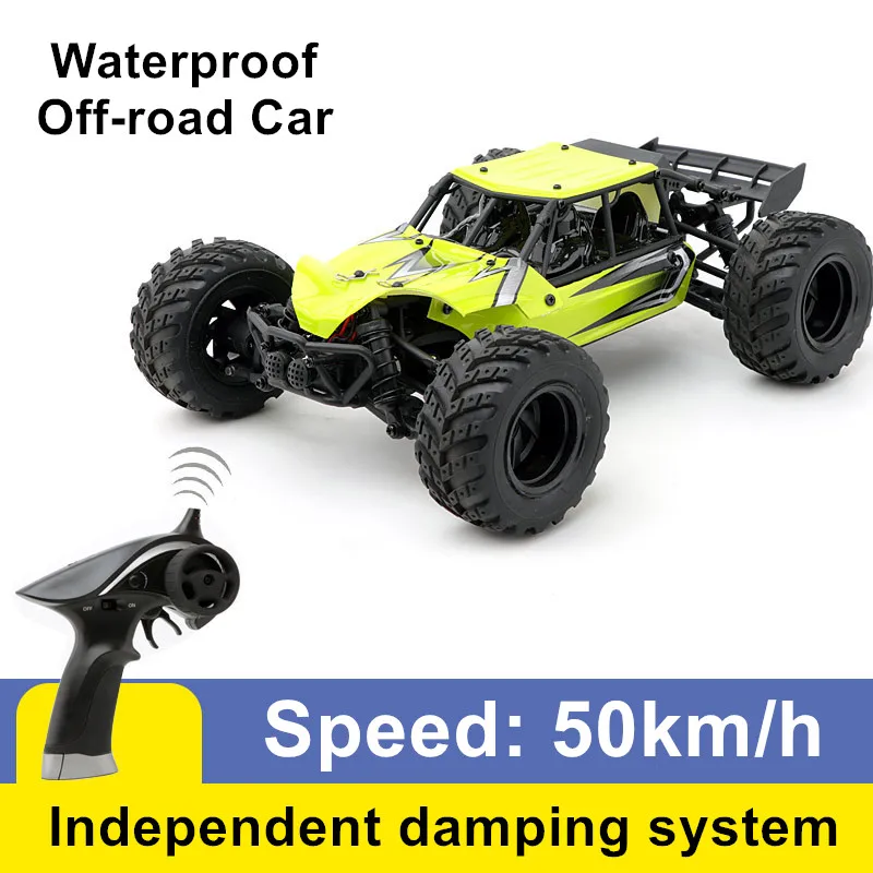 

1:18 Scale RC Car 4WD 2.4ghz Remote Control Cars 380 High Speed Radio Waterproof RC Drift Trucks Top Toys Vehicles For Children