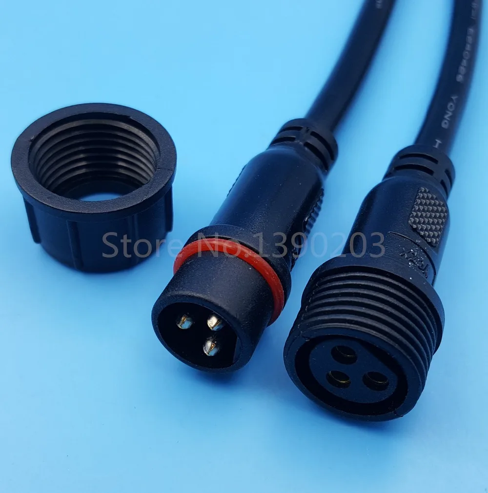 5Pairs IP65 2 Pin 18AWG LED Streifen Stecker Buchse Wasserfest Kabel Anschlüsse 