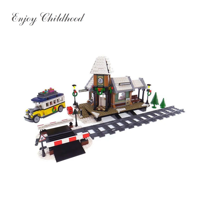 

Children Toys 36011 1010Pcs The Winter Village Station Set Creative Series Building Blocks Bricks Educational Toys Legoings Gift