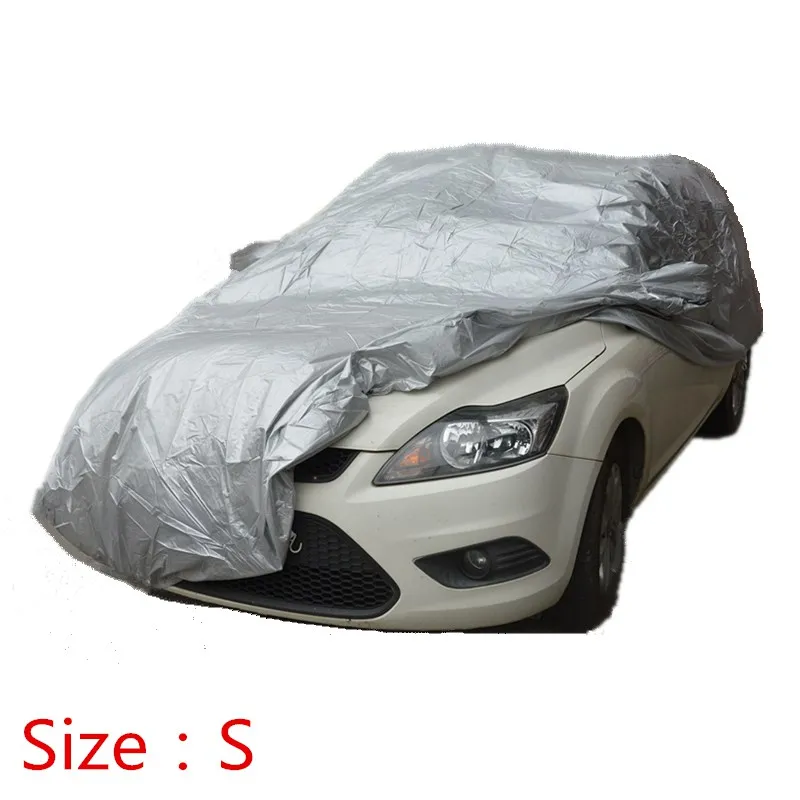 Автомобильные тенты, размер S/M/L/XL, SUV L/XL, для помещений и улицы, полное покрытие автомобиля, защита от солнца, УФ, снега, пыли, дождя - Название цвета: S