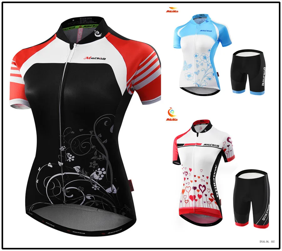 

Malciklo 2018 Women Cycling Jersey Mountain Bicycle Skinsuit Ropa De Ciclismo Maillot Lady Hot sale MTB bike apparel set