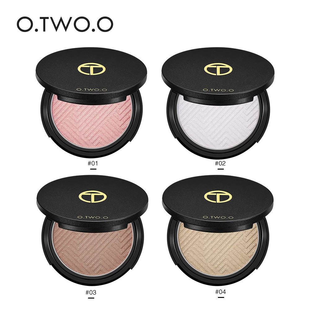 

O.TWO.O Face Highlighter Powder Palette Makeup Matte Bronze Retouch Face Long Lasting Brighten Illuminated Highlighter 4 Colors