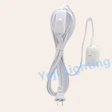 E27 пластиковые гнездо патрон с кабелем проводом и включения/выключения шнур Цоколь для люстры светодиодные подвесные светильники