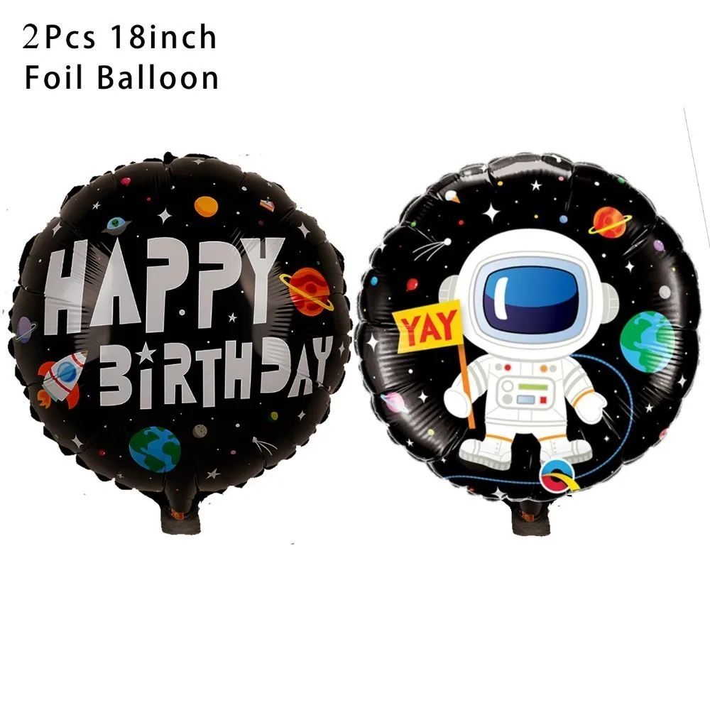 Космический набор, Вселенная Галактика, покрытые фольгой шары космонавты и ракеты, баннеры, воздушные шары на день рождения для мальчиков, детские игрушки, принадлежности для душа - Цвет: 2PC doubleside