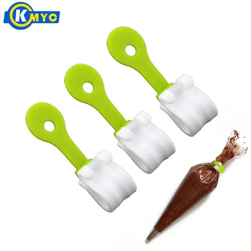 KMYC 3Pcs/Set Plastic Pastry Bag Ties Icing Cream Bags Clip Jam