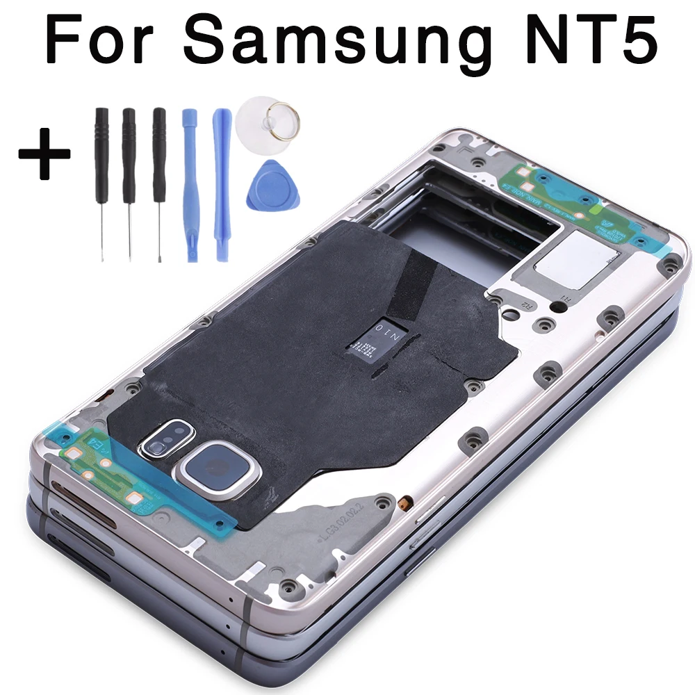 Средняя рамка для Samsung Galaxy Note5 Note 5 N920 средняя Рамка металлическая Корпус Шасси с