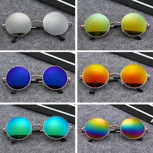 Солнцезащитные очки унисекс в готическом стиле стимпанк, ослепительные цветные зеркальные очки, мужские УФ очки, брендовые дизайнерские винтажные очки с круглой оправой, Gafas sol mujer