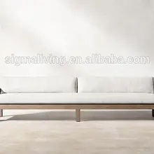 Новое поступление Элегантный дизайн любую погоду уличная мебель Роскошная Тиковая Массивная древесина диван для продажи