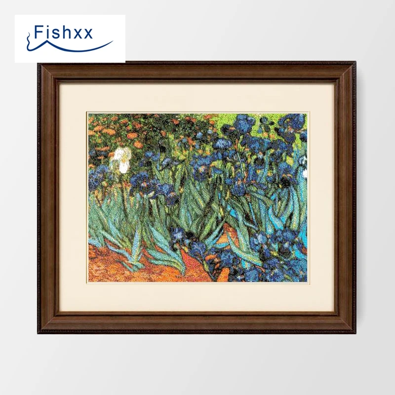Evropský styl Van Gogh Známá malba rostlin Květinový vzor Cross Stitch Set B083 Ruční vyšívání Domácí obrazy