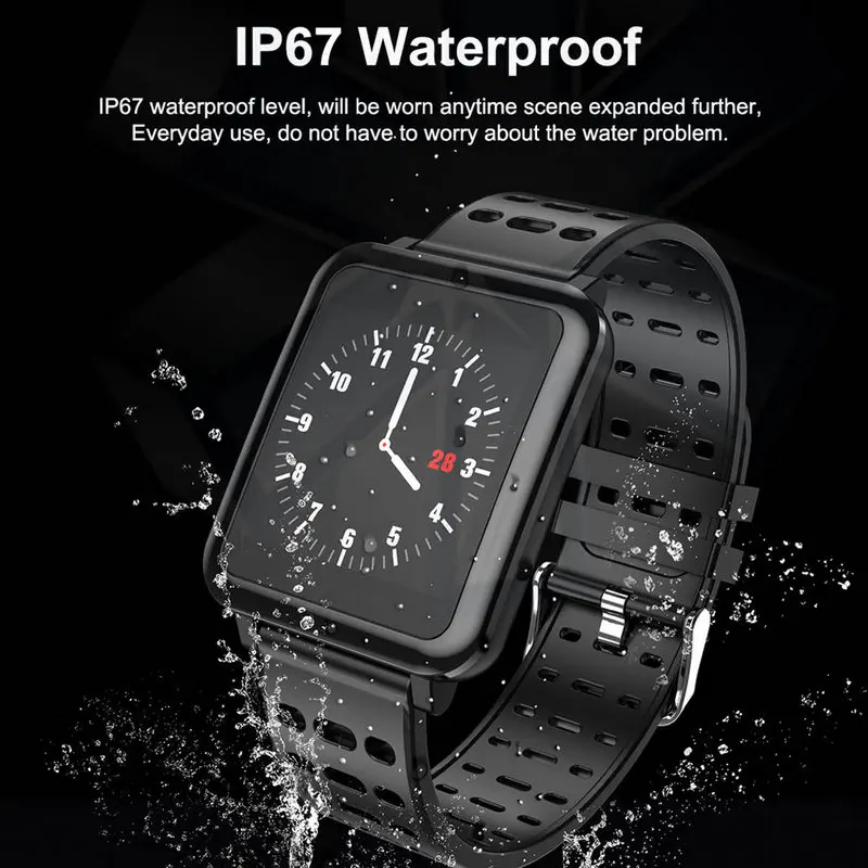 T2 Smart Bracelet Waterproof Heart Rate Monitor Fitness Tracker Smartband Push Message Call Reminder Clock Men Sport Smart Watch