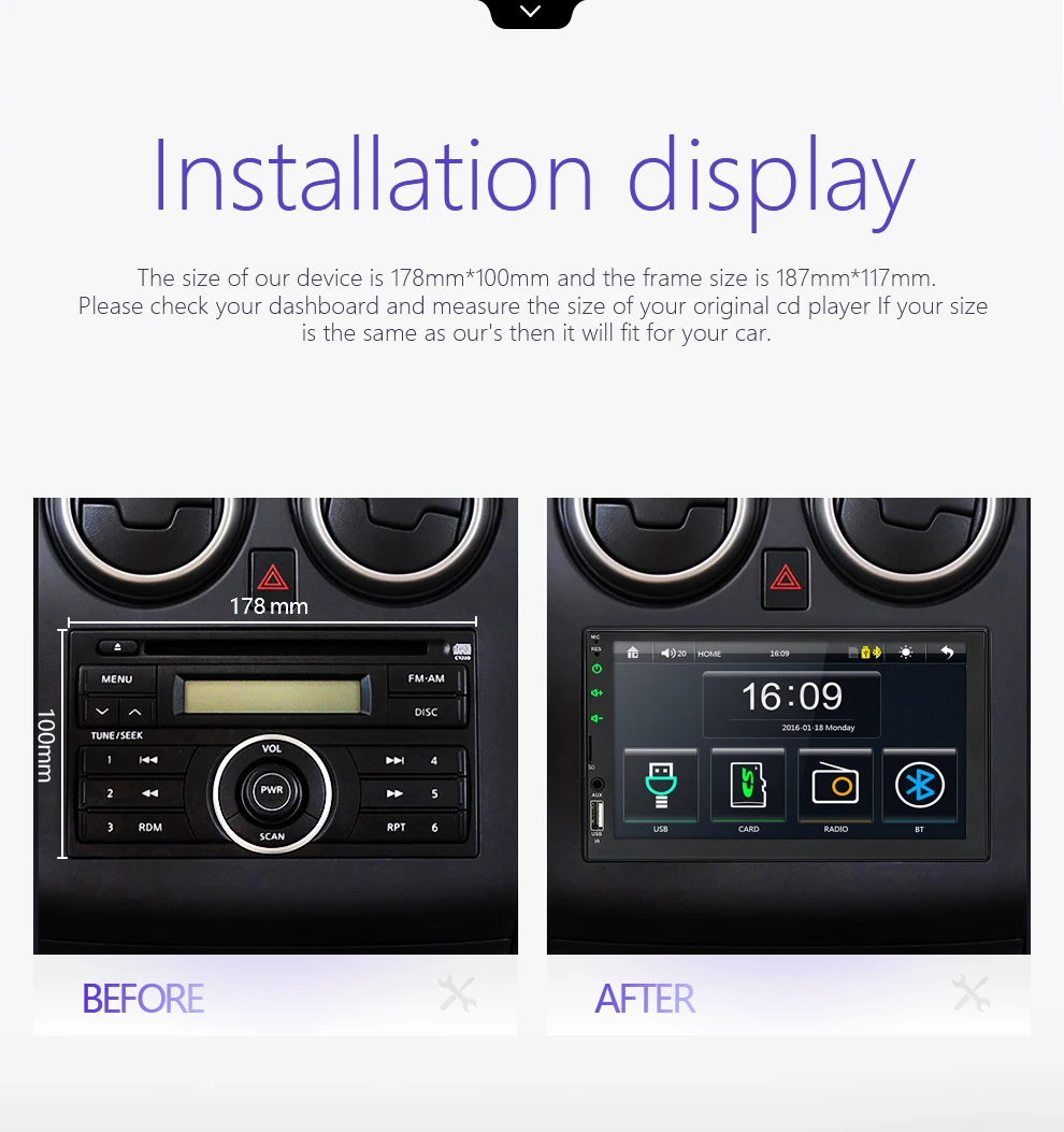  2 Din Auto Radio 7 