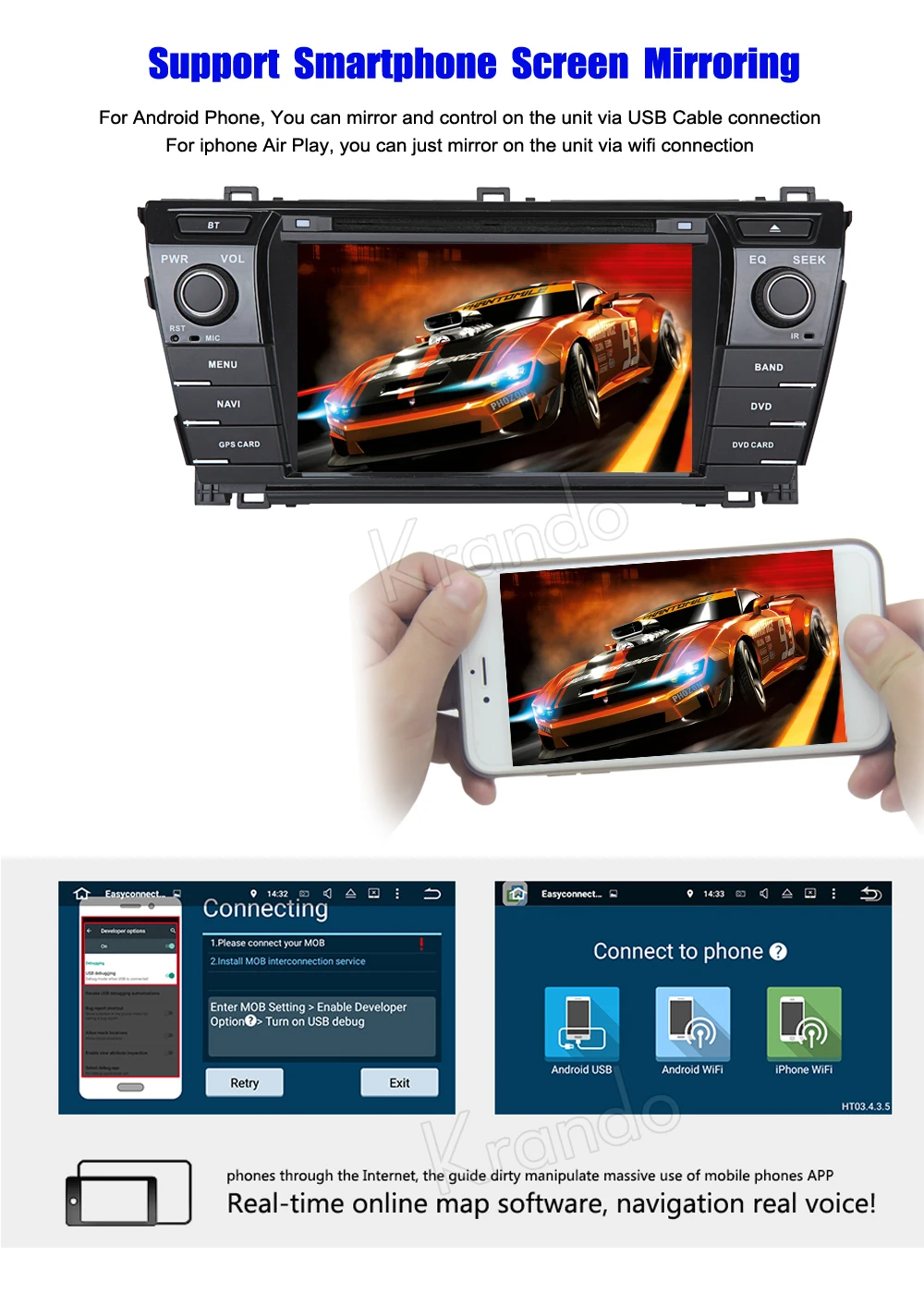 Clearance Krando 7" Android 8.0 car navigation multimedia system for toyota corolla 2014+ audio radio gps dvd player WIFI 3G DAB+ 4 Clearance Krando 7" Android 8.0 car navigation multimedia system for toyota corolla 2014+ audio radio gps dvd player WIFI 3G DAB+ 4