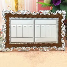 Двойные резиновые световые переключатель объемного звучания с гнездом для пальцев панель Крышка Декор QJ888