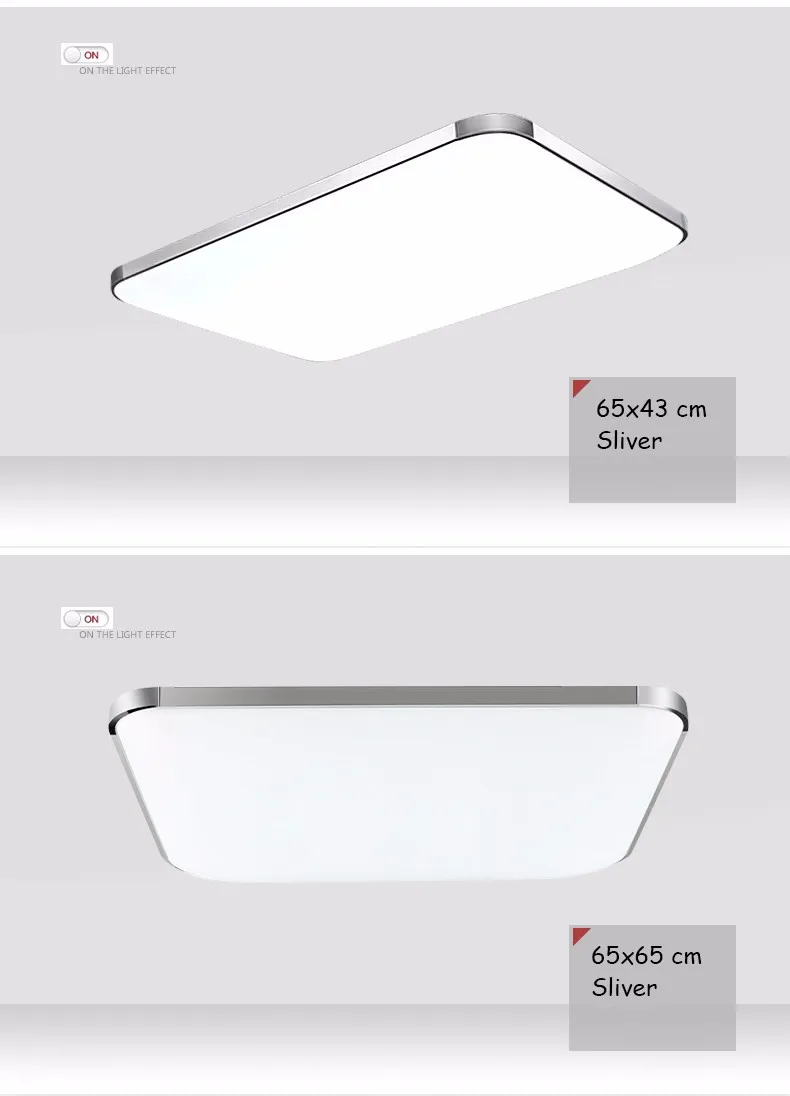 DX Ultra-Thin Square gold silver Ceiling Lights (8)