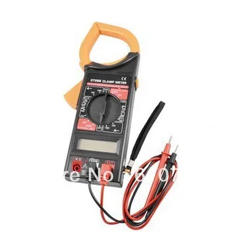 

DT266 LCD Display AC DC Multimeter Electronic Tester Digital Clamp Meter Instrument Measure AC/DC Voltage Current Ohm Continuity